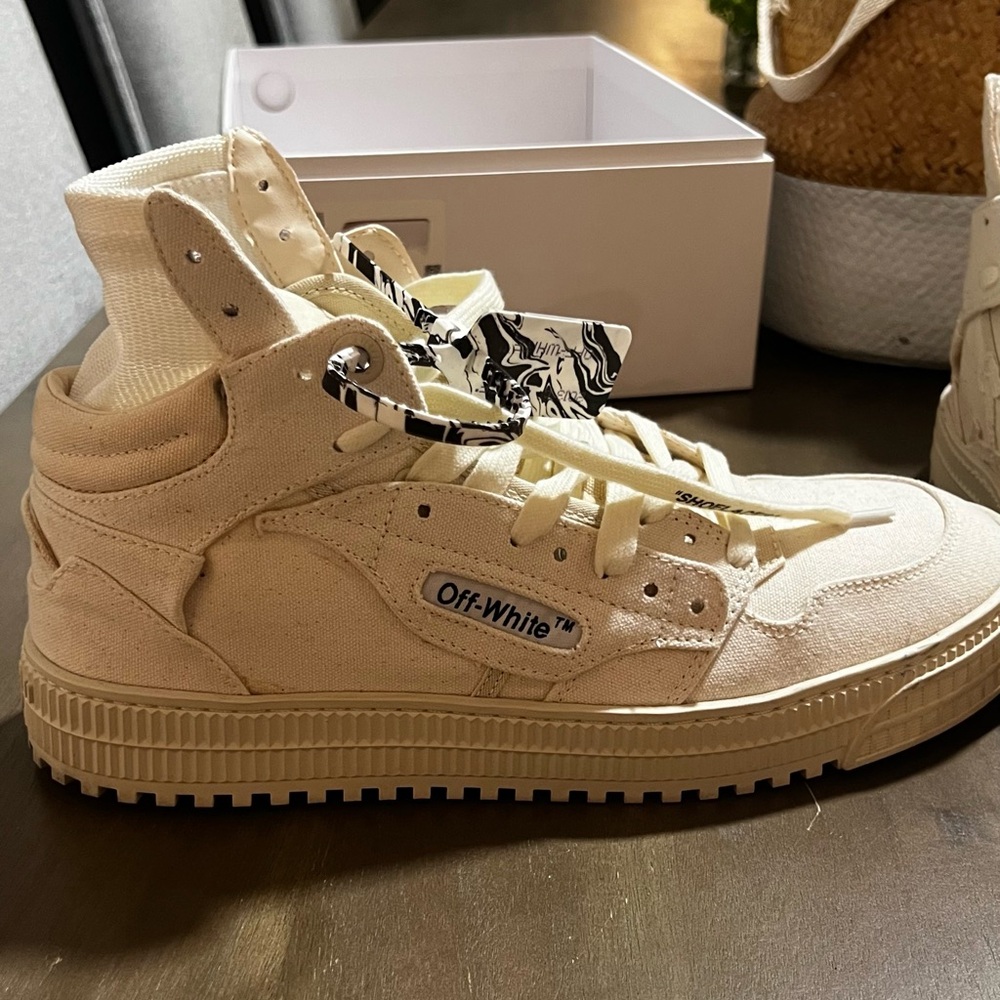 Off-White Off Court 3.0 Cream High-Top Sneakers